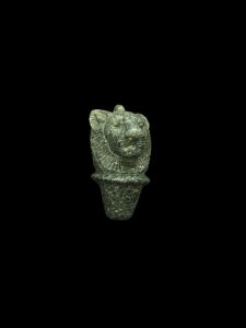 Hand-Carved Gemstone Sekhmet Pendant: Egyptian Lioness Goddess Amulet - Image 4