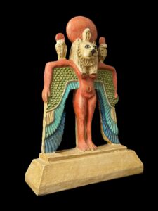 Egyptian Goddess Sekhmet with Egyptian Cobra symbol and Nekhbet wings - Image 4