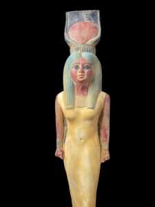 Handmade Goddess Hathor Statuette: Egyptian Decor - Image 4