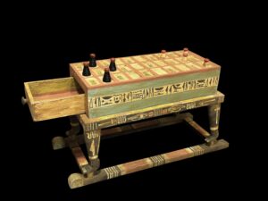 Egyptian Board Game Senet made in Egypt with Eye of Horus and God of RA. - Image 4