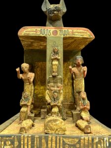 Funeral Boat of God Anubis, Egyptian Museum Ship Statue: Royal Memorial Procession Replica - Image 4