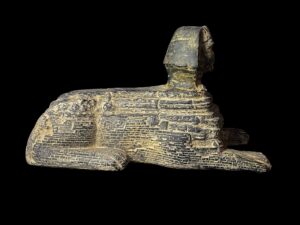 Egyptian Sphinx replica statue made of Stone, Sphinx statuette. - Image 4