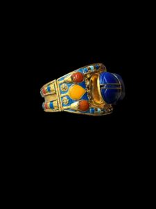 Tutankhamun Scarab Bracelet: Lapis Lazuli, 24k Gold Plated - Image 4