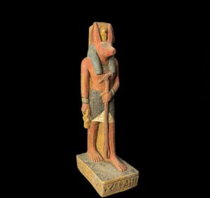 Jackal God Anubis statue made in Egypt, Egyptian Anubis sculpture. - Image 4