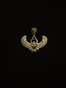 Winged Scarab Pendant: Egyptian Nekhbet Vulture Necklace - Image 4