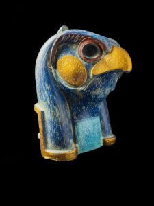 Basalt Stone Egyptian God Horus Statue: Falcon Head - Image 4