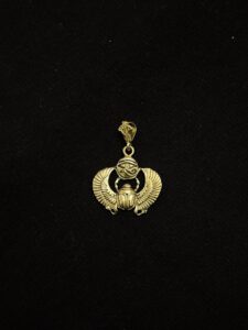 Egyptian Scarab Wings Pendant Necklace: Eye of Horus Good Luck Charm - Image 4