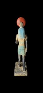 Rare Falcon Egyptian God RA statue, God of the sun, God Ra God of the Sky. God Ra with Sun disk. - Image 4