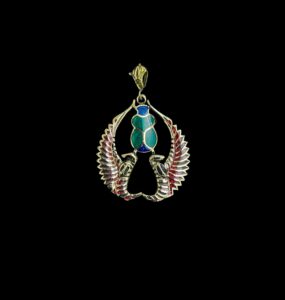 Egyptian Scarab Pendant Necklace: Cobra Symbol, Good Luck Amulet - Image 4
