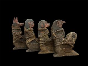 Ancient Egyptian Canopic Jars: Sons of Horus Figurines - Image 4