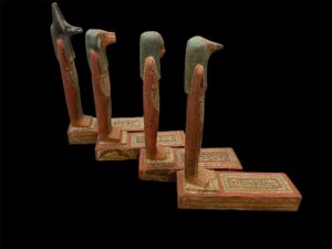 Sons of Horus Canopic Jars: Egyptian Ushabti Figurines - Image 4