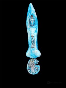 Egyptian Goddess Sekhmet Statue: Ancient Lion Goddess with Sobek Inscription - Image 4