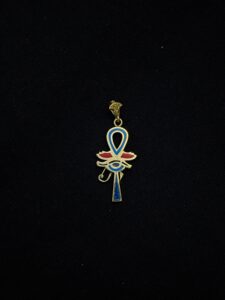 Brass Egyptian Ankh Cross Pendant: Eye of Horus Charm - Image 4