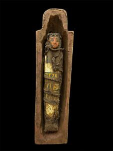 Hand Carved Wooden Ushabti - Vintage Egyptian Shabti Statue - Image 4