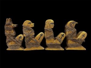 Ancient Egyptian Canopic Jars: Sons of Horus Figurines - Image 4