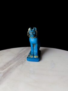 Porcelain Bastet Cat Statue: Ancient Egyptian Goddess Decor - Image 4