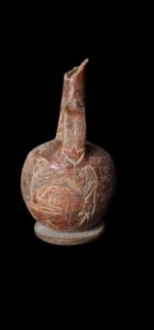Vintage Egyptian Alabaster Vase: Anubis Decor - Image 4