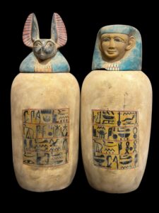 Ancient Egyptian Canopic Jars: Sons of Horus Figurines - Image 4