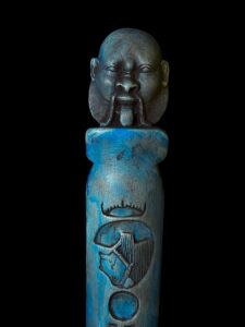 Hand-Carved God Bes Statue: Egyptian Art Home Decor - Image 4