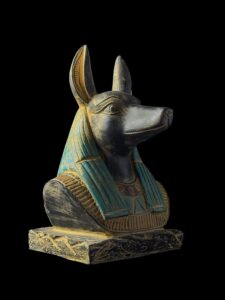 Egyptian God Anubis Bust: Altar Statue - Image 4