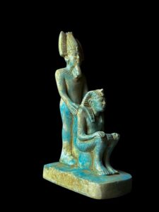 Flame Stone Egyptian God Osiris Statue: Unique Statuette - Image 4
