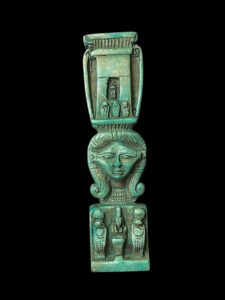 Handmade Flamestone Goddess Hathor & Maat Statuette - Image 4