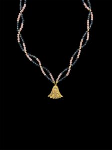 Egyptian Lotus Flower Necklace: Beaded Charm, Made in Egypt - Image 4