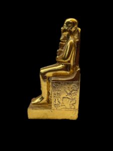 God Ptah Statue: Rose & Black Granite Replica, Egyptian Decor - Image 4