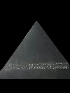 Amenemhat III Pyramidion Replica: Basalt Sculpture with Hieroglyphs (40x30cm) - Image 4