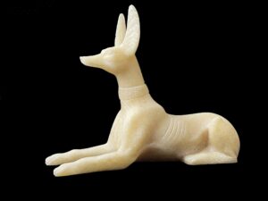 Alabaster Statue: Egyptian God Anubis, Jackal of Afterlife - Image 4