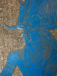 Large God Horus Wall Relief: Ancient Egyptian Art - Image 4