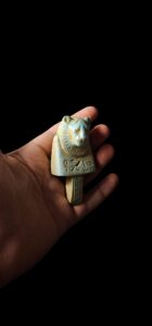 Hand-Carved Sekhmet Stone Amulet: Egyptian Goddess Pendant - Image 4