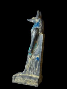Handmade Anubis Statue - Egyptian God of the Dead - Black Basalt stone - Image 4
