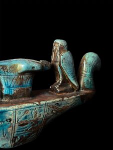 Egyptian Museum ship representing the royal King's memorial procession. replica ship statues made of stone from Ancient Egypt - Image 4