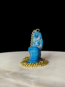 Hand-Carved Porcelain Sekhmet Pectoral Necklace - Image 4