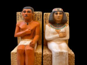 Rahotep and Nofret Statue: Ancient Egyptian Sculpture - Image 4