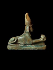 Egyptian Sphinx replica statue made of Stone, Sphinx statuette. - Image 4