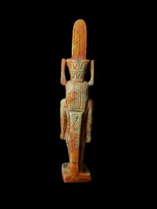 The Egyptian God Nefertum statue made of stone. - Image 4