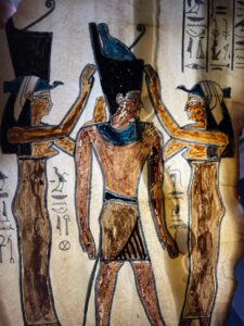 Ancient Egyptian Wall Relief: Handcrafted Temple Art - Image 4