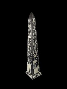 Egyptian Obelisk with Ancient Hieroglyphics: Custom Inscriptions - Image 4