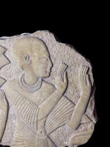 Egyptian Limestone Wall Relief: Vintage Tomb Replica Decor - Image 4