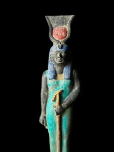 Handmade Goddess Hathor Statuette: Egyptian Spirituality Decor - Image 4