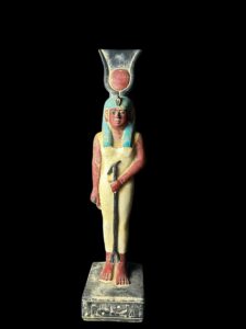 Handmade Goddess Hathor Statuette: Egyptian Spirituality Decor - Image 4