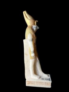 Alabaster Egyptian God Horus Statue: Falcon God of Sky - Image 4