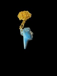 Porcelain Egyptian Princess Meritaten Amulet Pendant - Image 4