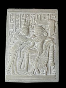 Alabaster Egyptian Art Relief: Ancient Mythology Home Decor - Image 4