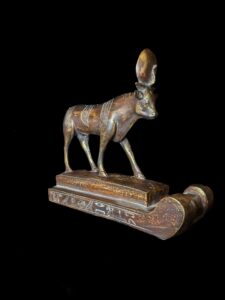 Goddess Hathor Cow Statue: Vintage Egyptian Stone - Image 4