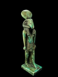 Vintage Ram God Khnum Statue: Ancient Egyptian Decor - Image 4