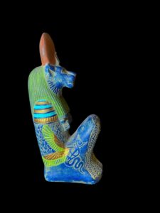Egyptian Goddess Sekhmet Statue: Colorful Statuette Made in Egypt - Image 4