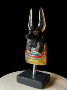 Jackal God Anubis statue made in Egypt, Egyptian Anubis sculpture. - Image 4